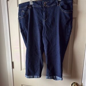 Royalty For Me Blue Cropped Ankle Jeans Relaxed Fit